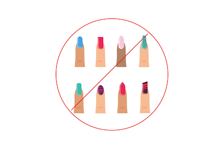 Illustration of acrylic nails