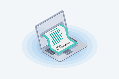 Prior authorization illustration member home page