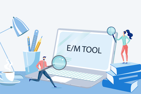 Card illustration for E/M coding tool
