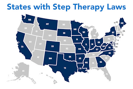 Step therapy legislation map