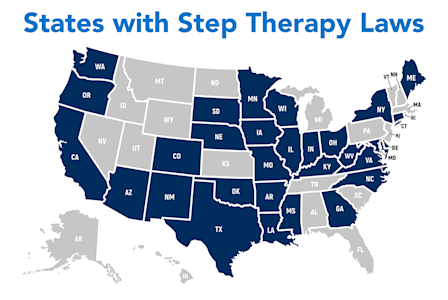 Step therapy legislation map