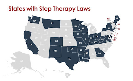 Step therapy legislation map
