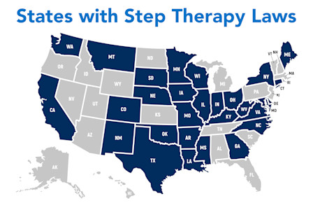 Step therapy legislation map