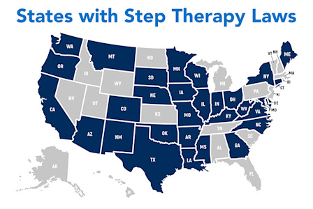 Step therapy legislation map