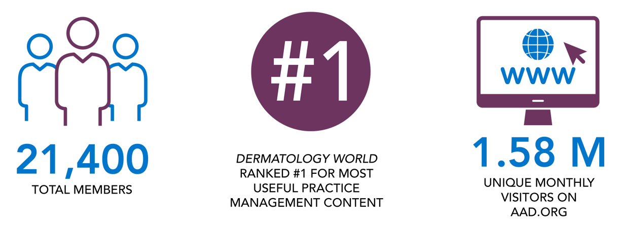 Licensing program statistical icon image | American Academy of Dermatology