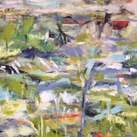 Unterwegs, 2019, 100x100 cm, Acrylmischtechnik Unterwegs, 2019, 100x100 cm, Acrylmischtechnik