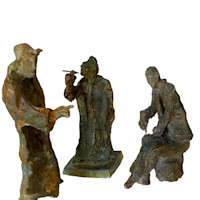 Zwiegespräche, 2020, Gips, ca. 25 cm Zwiegespräche, 2020, Gips, ca. 25 cm