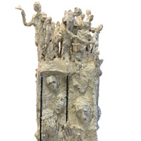 Die Menschen am Abgrund, 2021, Beton, 95x35x35 cm Die Menschen am Abgrund, 2021, Beton, 95x35x35 cm