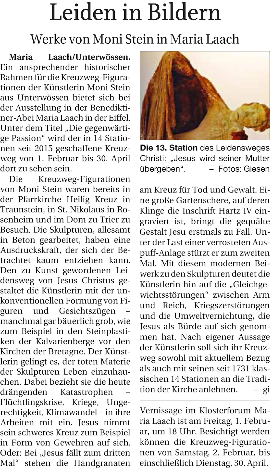 Zeitung Maria Laach