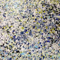 Neue Wege 6, 2019, 100x100 cm, Collage aus alten Bildern Neue Wege 6, 2019, 100x100 cm, Collage aus alten Bildern