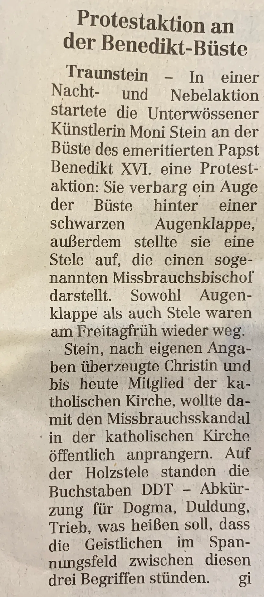 Presse 20220127 Protestaktion-an-der-Benedikt-Büste