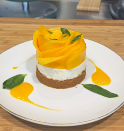 Cheesecake Ricotta à la mangue Cheesecake Ricotta à la mangue