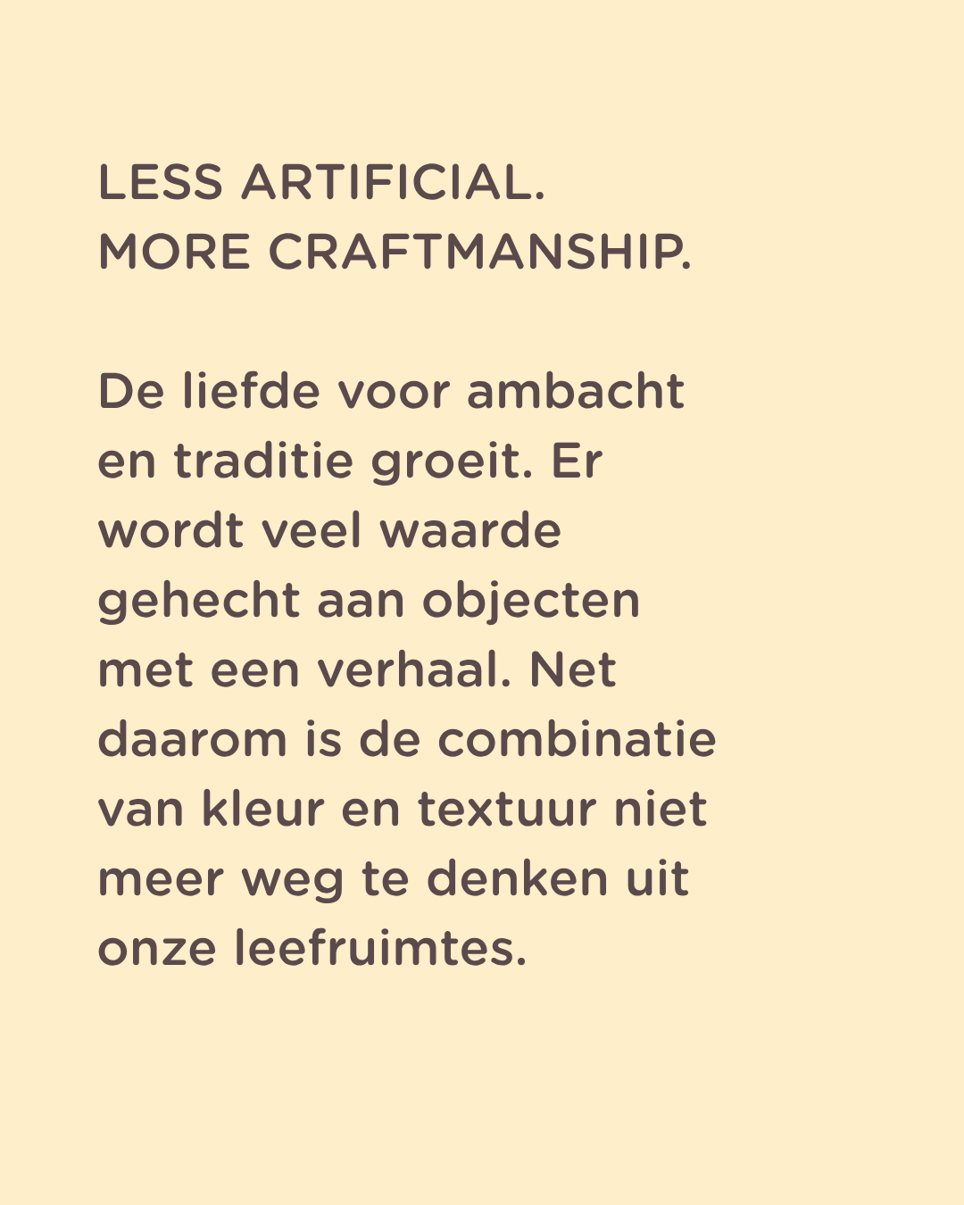 less artificial - NL