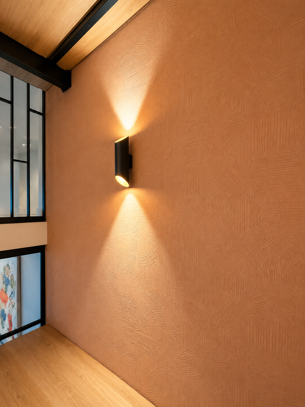colora inspiratiebeeld woonverhaal Uden – Close-up van behang van Arte Tali Tamba 60726A Coral