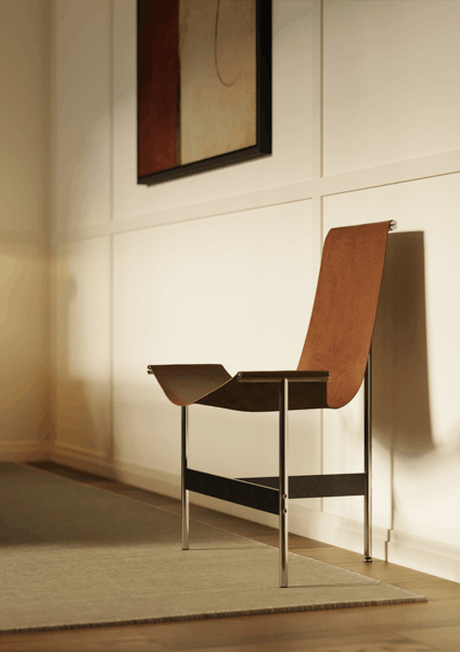 decoratieve elementen - woonkamer - nmc - Noël & Marquet - WALLSTYL - FL10,FT8 - wit -Wandpanelen, designstoel, warme sfeer