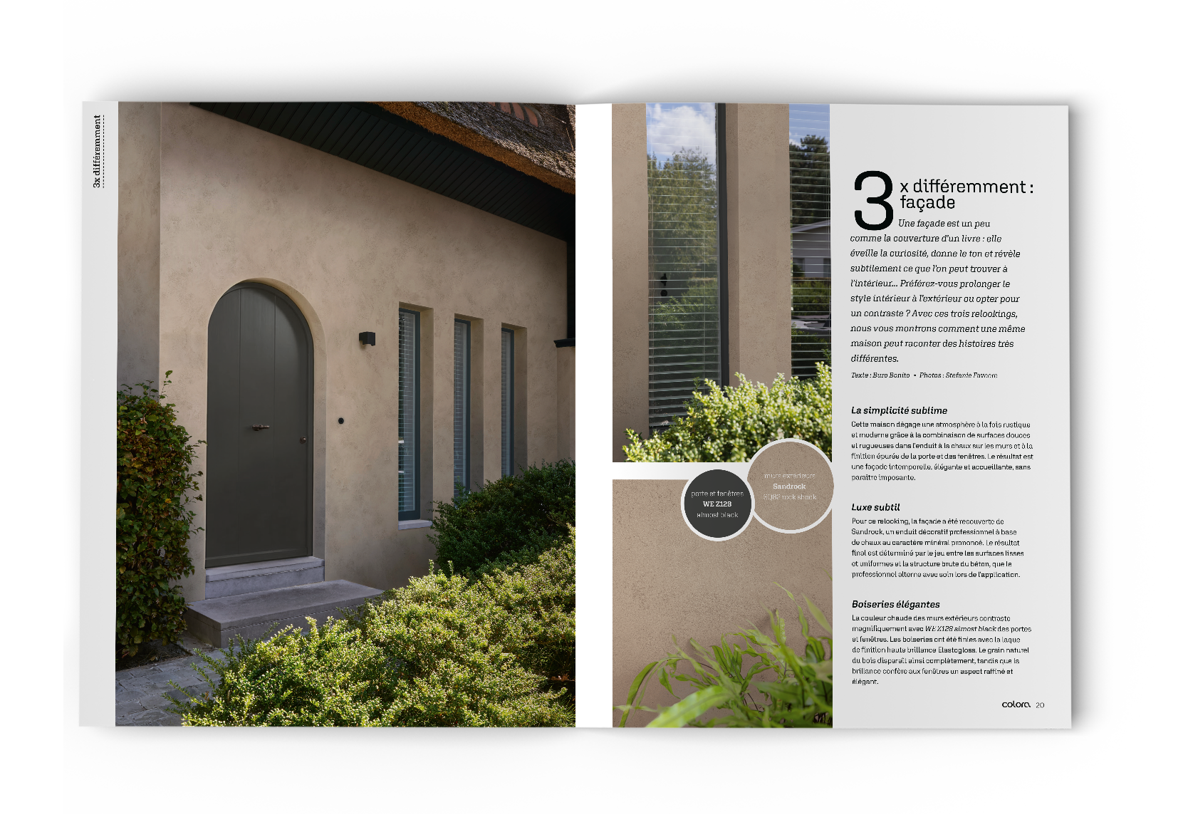 aperçu article "3 fois différemment" dans le magazine colora 2025