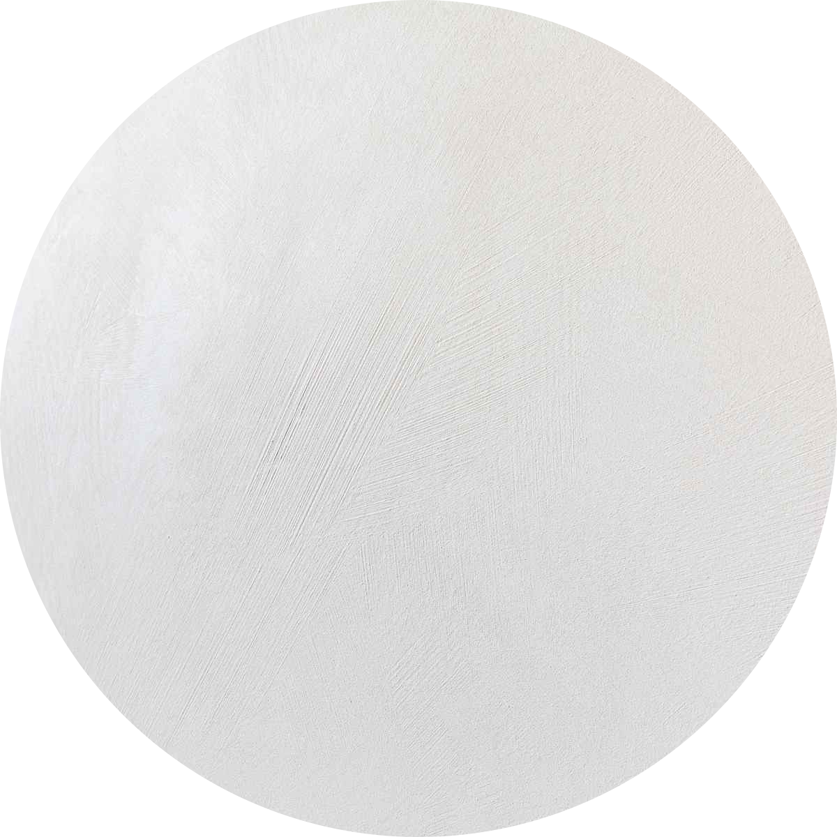 detailbeeld in ronde vorm van structuurverf met fijne korrel beau in een off-white kleur