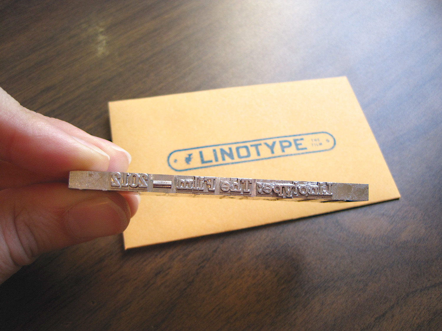 One of the more popular merch items was a custom Linotype slug