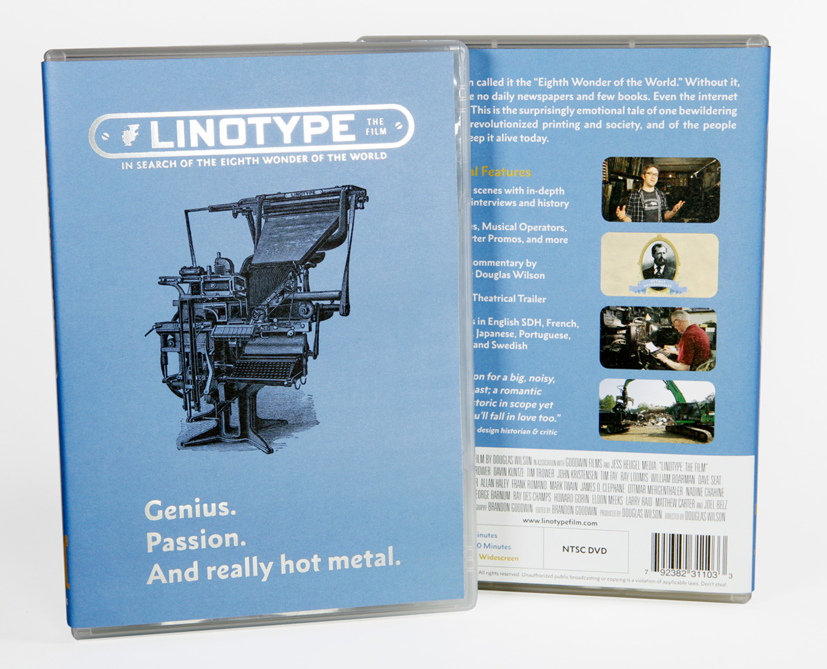 Linotype DVD packaging