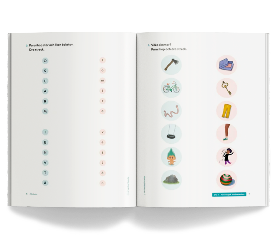 Lästräna A bok 2 open book sid 6-7