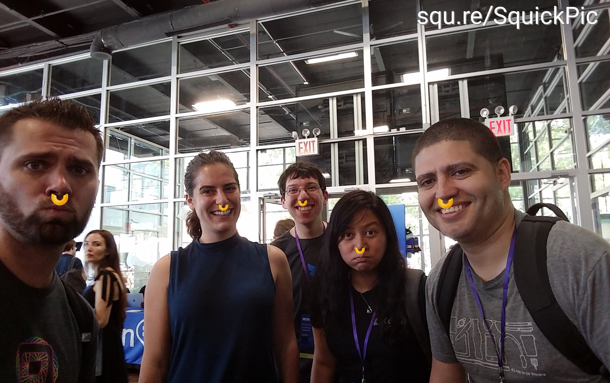 Android engineers Christina, Mike, Zarah and John joined me in sporting an Oreo Nose Ring