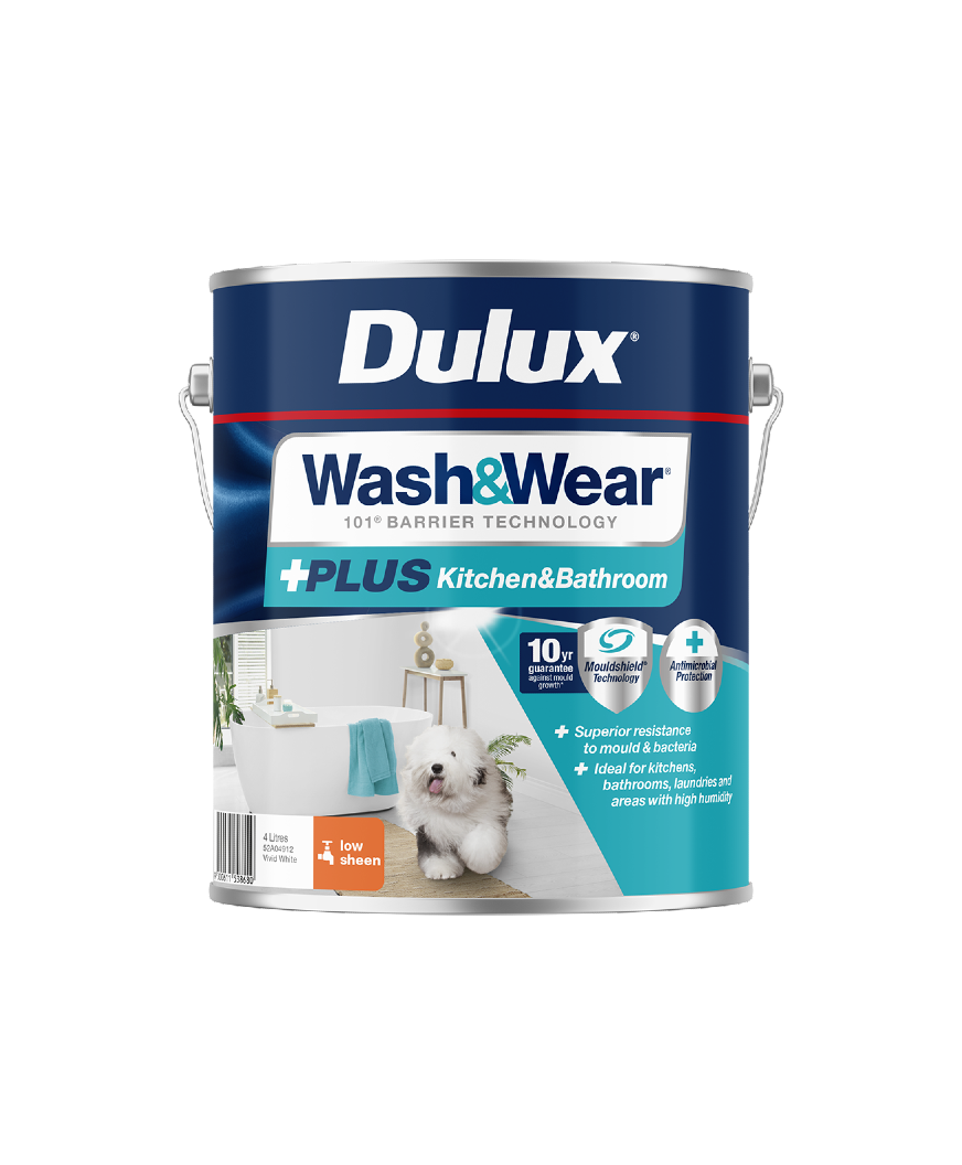 Dulux Wash&Wear Plus Kitchen Bathroom Low Sheen 4L 2024
