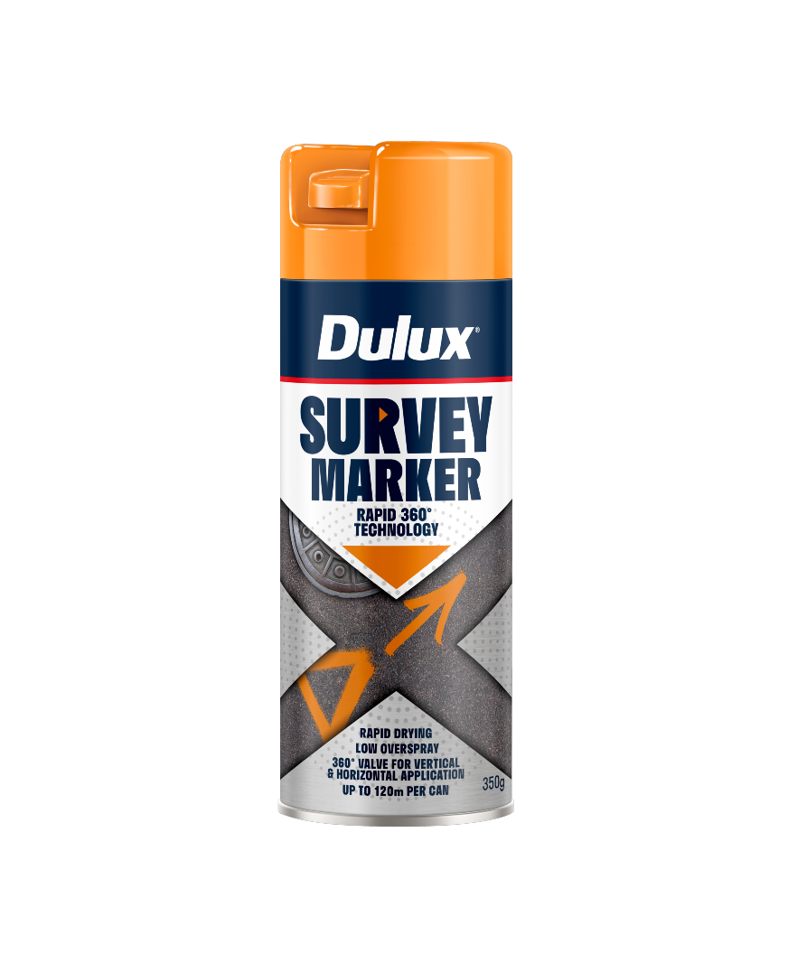 Dulux Spray Fluoro Orange Survey Marker 340g