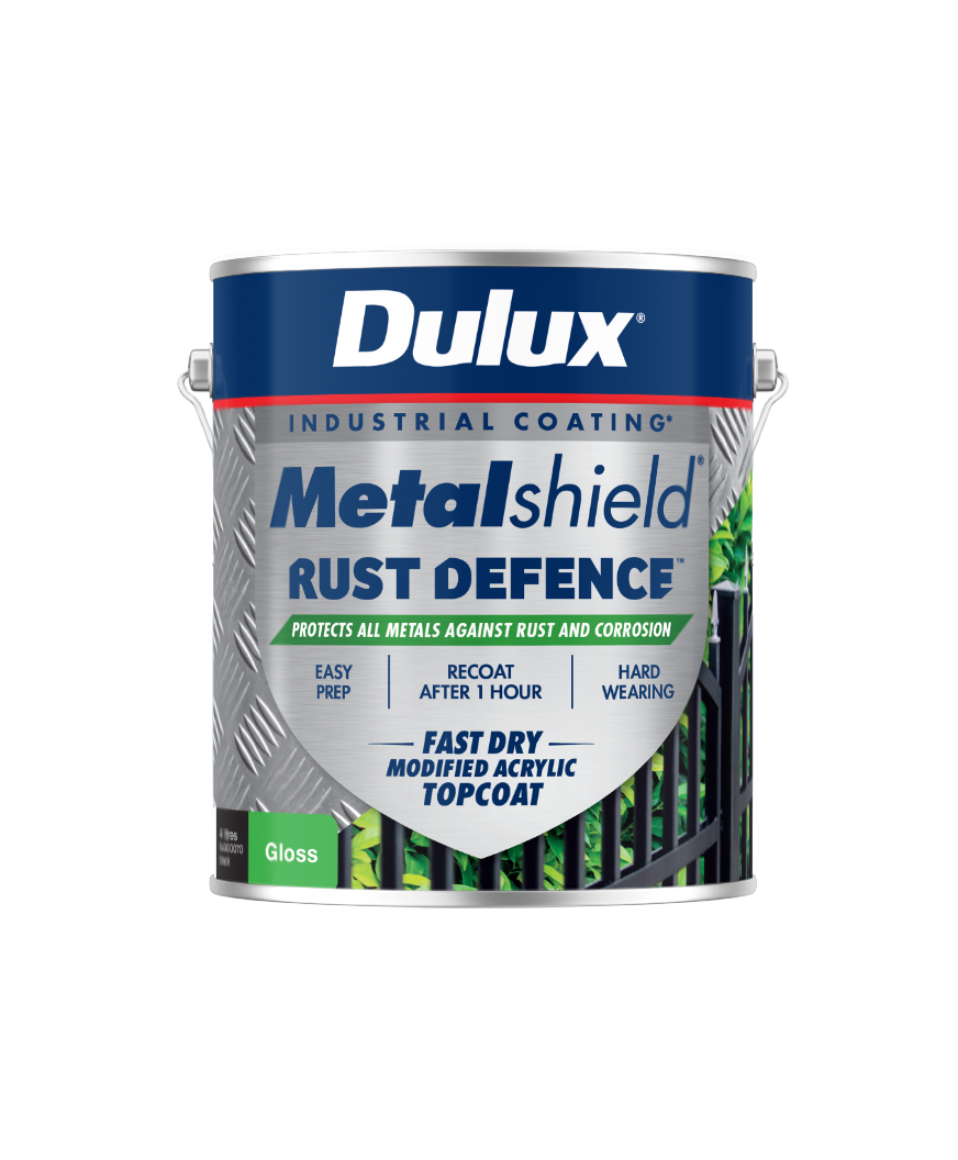 Dulux Metalshield Rust Defence Gloss Gloss Black 4L