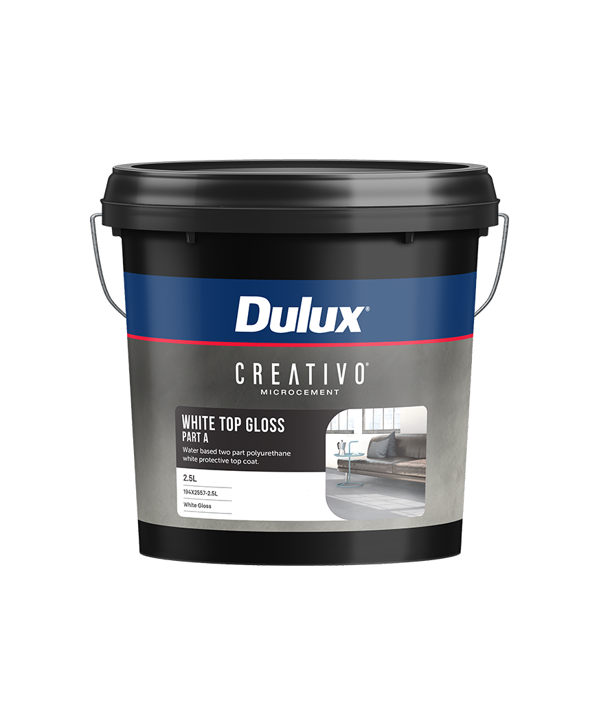 Dulux Creativo Microcement Top White Part A Gloss