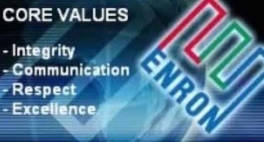 A quick business history lesson: The above-mentioned core values were those of Enron, one of the most corrupt corporations of the 21st century. 