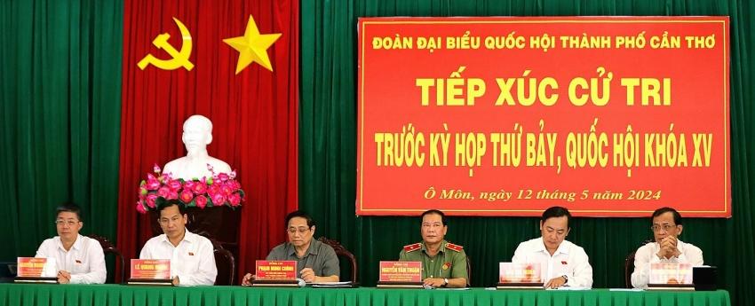 Thủ tướng Phạm Minh Chính thông báo về tiến độ chuỗi dự án Lô B - Ô Môn đến cử tri