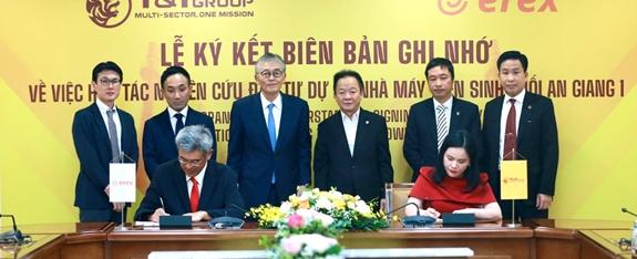 T&T group và Tập đoàn Erex (Nhật Bản) hợp tác phát triển nhà máy điện sinh khối tại An Giang