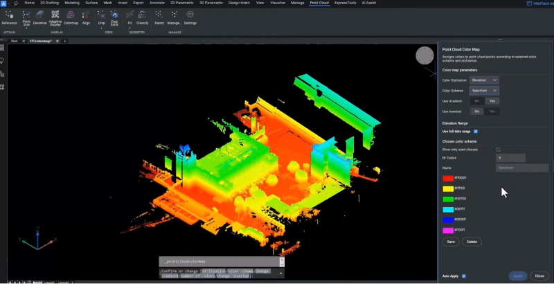 Nubes de puntos mapeadas de color