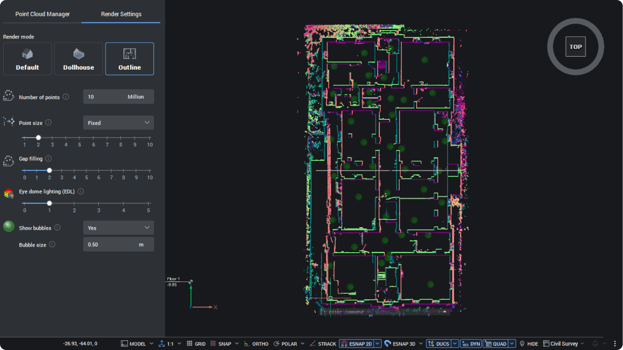 Outline for Render mode Outline for Render mode