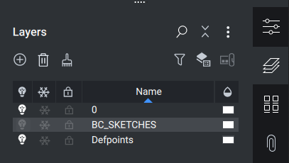 Sketch Based Features Layers in BricsCAD V23
