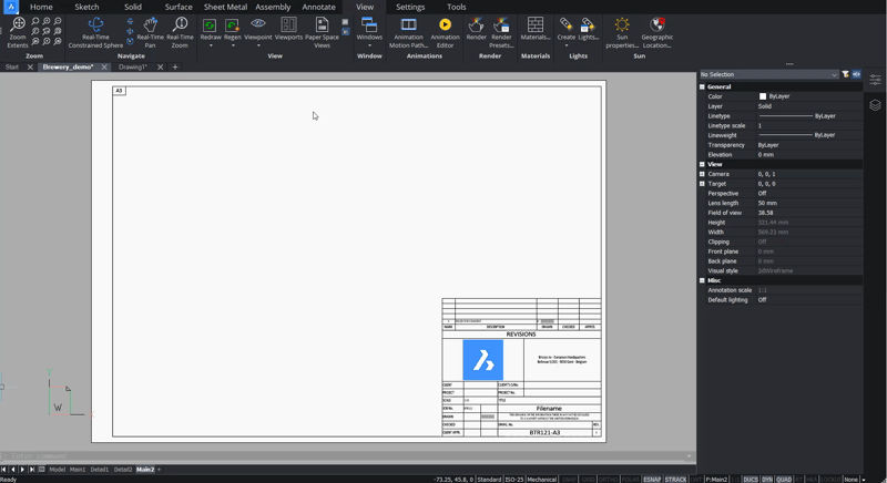 Viewports - Paper Space in BricsCAD- viewports