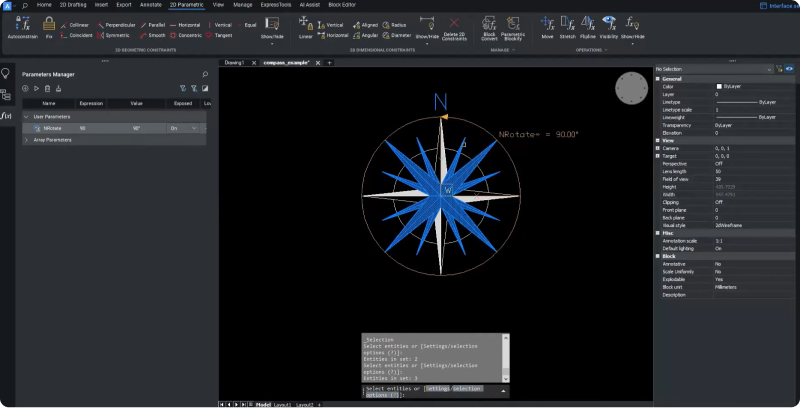 Compass geometric entities