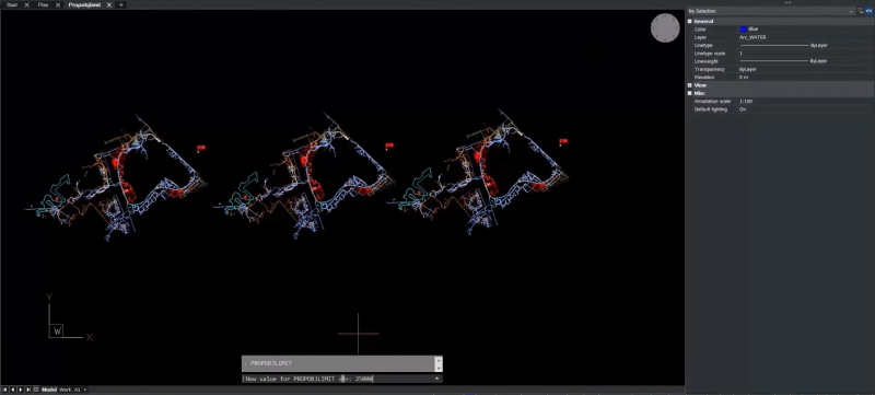 Límites de objetos prop