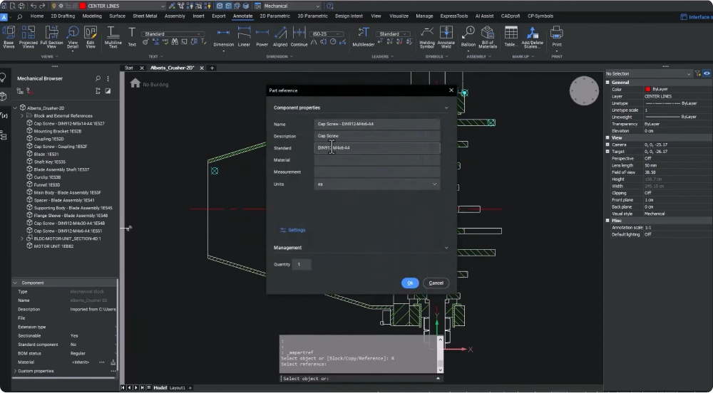Bauteilreferenz BricsCAD