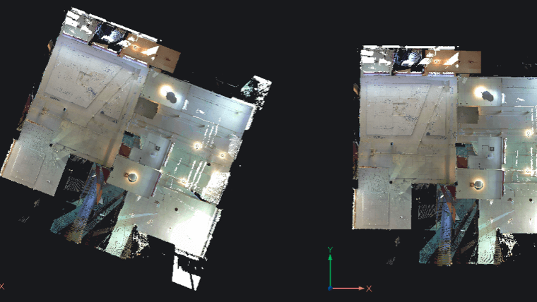pointclouds - xy alignment