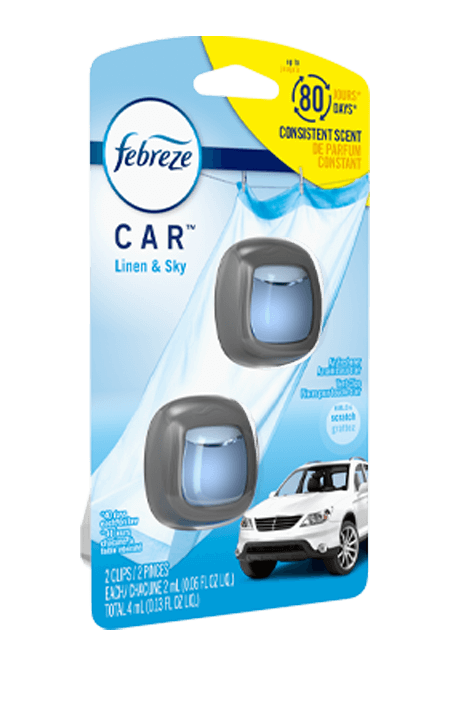 2 Febreze Auto Whispering Woods Vent Clip Air Freshener Lasts Up