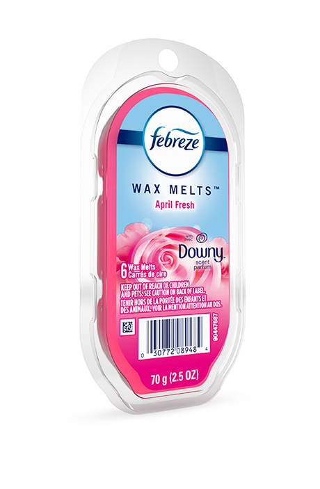 Febreze Wax Melts Air Freshener - with Downy April Fresh Scent - Net Wt.  2.75 OZ (78 g) Per Package - Pack of 4 Packages