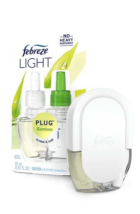 Febreze Light Air Freshener Plug Starter Kit - Bamboo Scent - 2pk : Target