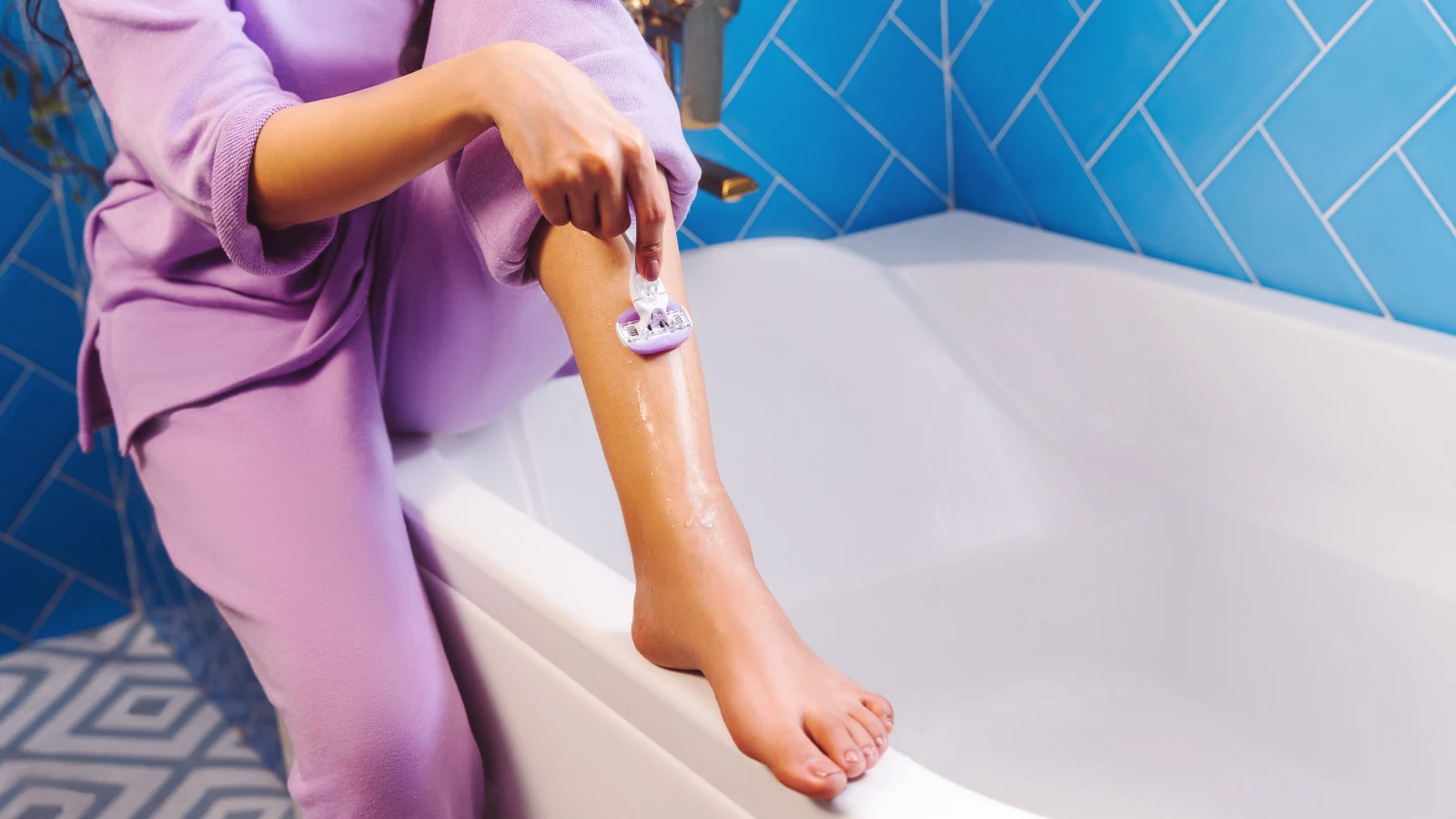 Shaving in the bath