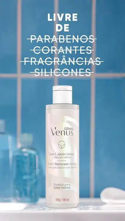 Imagem secundária com texto:
LIVRE
DE
PARABENOS
CORANTES
FRAGRANCIAS
SILICONES