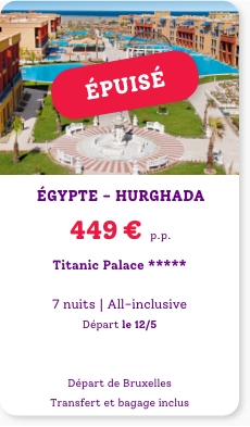 Promotion Jeudis Fous 02 mai Hurghada 1 épuisé