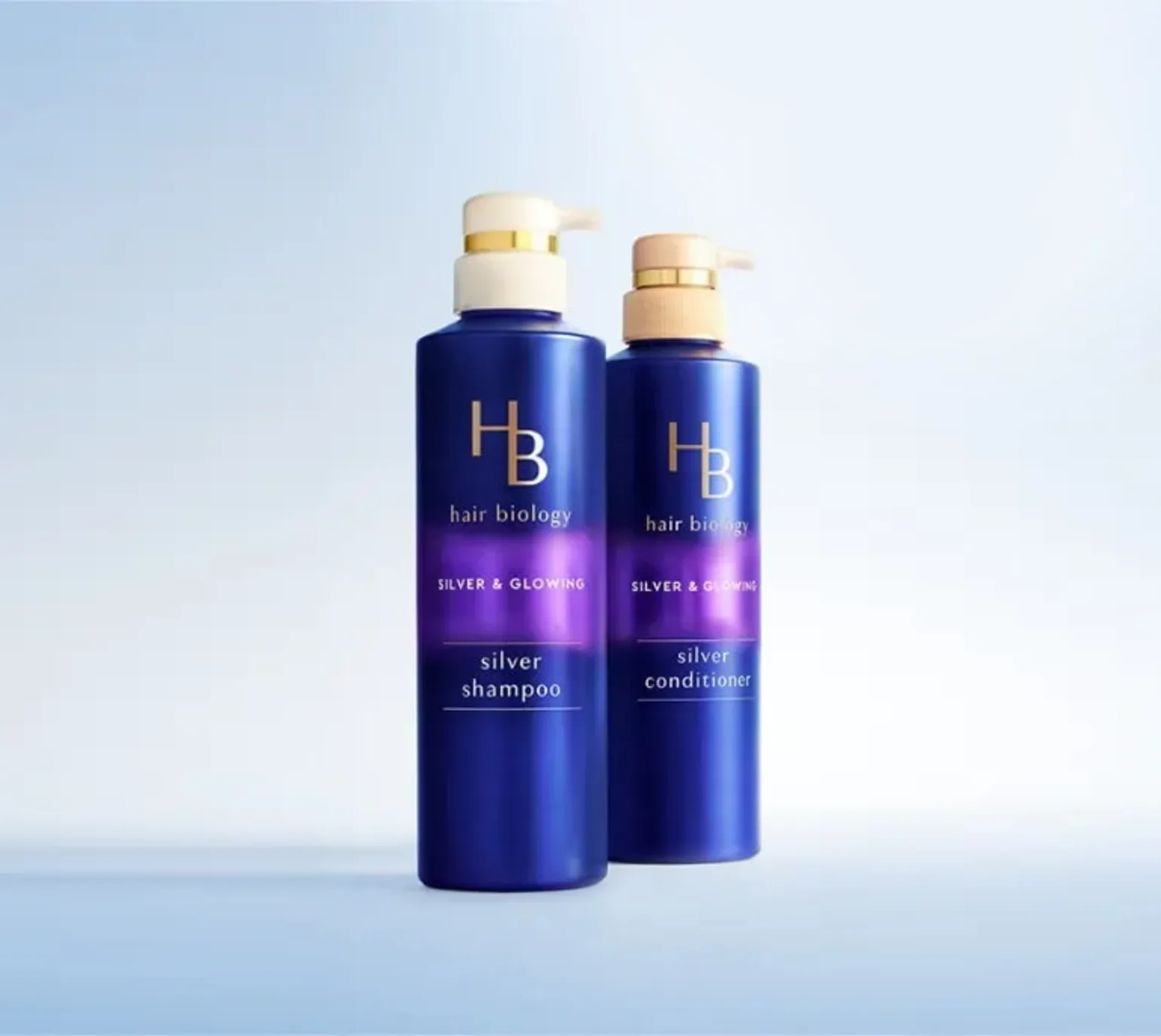 Hair Biology Silver and Glowing Serum shampoo and Conditioner