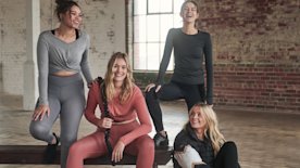 Four women wearing Cloo Active collection