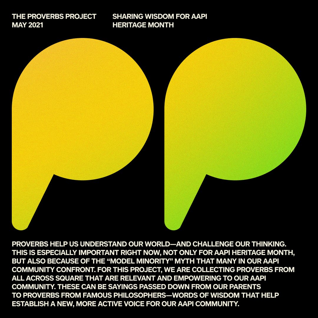 Instagram tile with two large quotation marks and introduction text about The Proverbs Project
