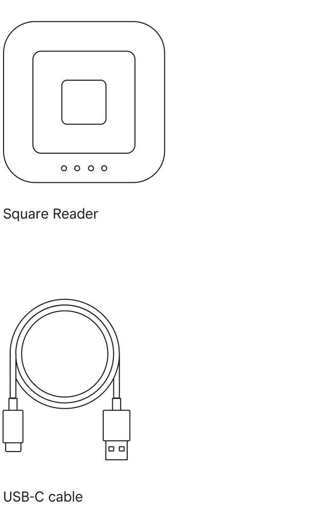 Square Reader in the box